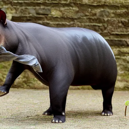 Prompt: tapir and cat hybrid, award winning photo