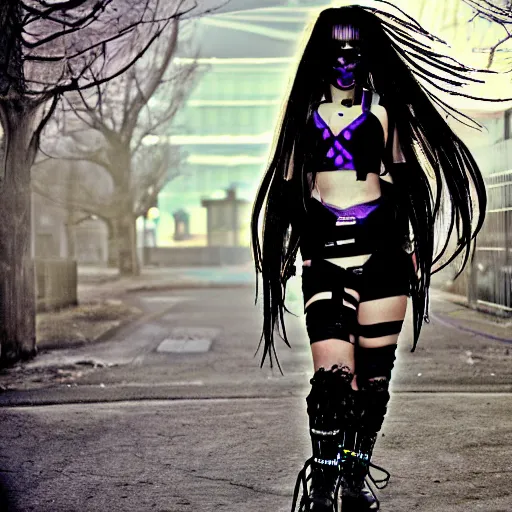 Image similar to cybergoth, atmospheric