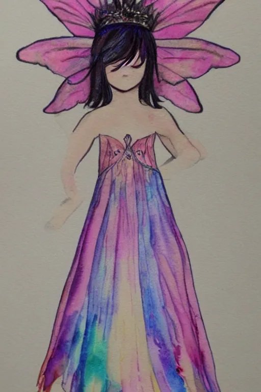 Image similar to fairy princess dress, watercolor