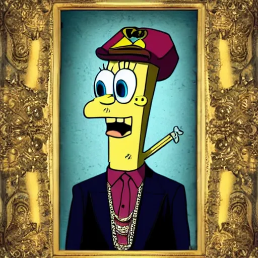 Prompt: jayz, as a character in spongebob