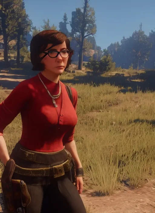 Image similar to film still of velma in red dead redemption 2 ( 2 0 1 8 video game )