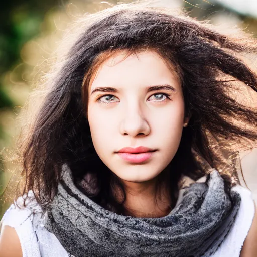 Prompt: Portrait of a girl with acne, headshot, DSLR, extreme details, intricate