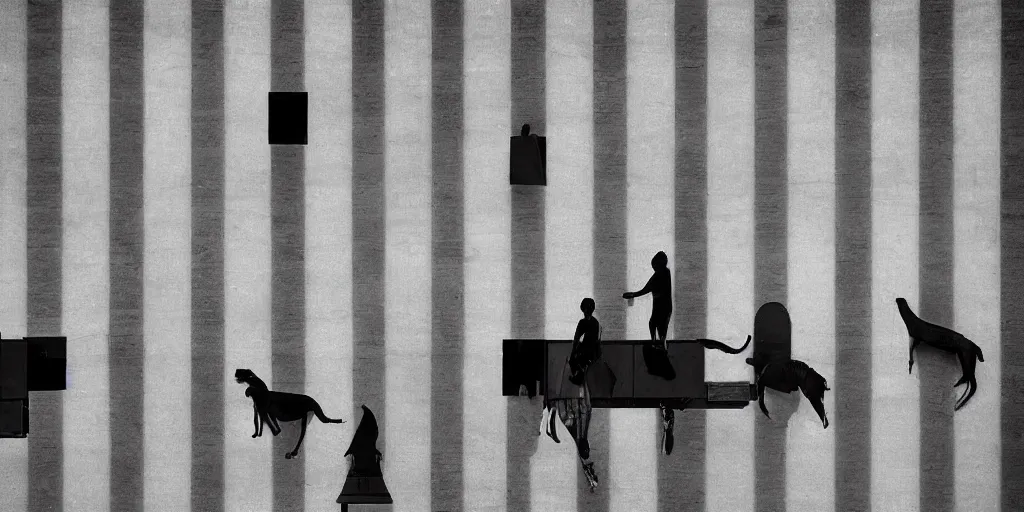 Prompt: bauhaus architecture photography by david yarrow