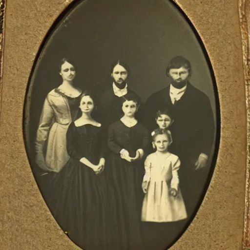 Image similar to 1 8 0 0 s family portrait with a shadow ghost figure on the photo, historical photograph
