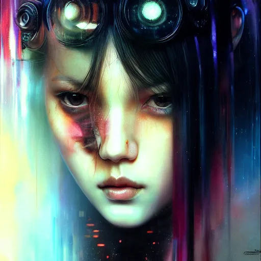Prompt: blackpink, hyperrealistic portrait, bladerunner street, by karol bak and agnes cecile, fantasy art, photo realistic, dynamic lighting, artstation, poster, volumetric lighting, very detailed face, intricate complexity, rule of thirds, 8 k, award winning