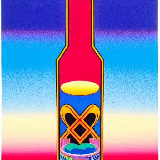 Prompt: cigarettes bottle by shusei nagaoka, kaws, david rudnick, airbrush on canvas, pastell colours, cell shaded, 8 k