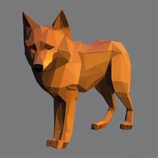 Image similar to Low poly wolf