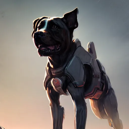 Prompt: dog as reaper from mass effect, light stubble, digital art, photorealistoc, art by greg rutkowski, hyperdetailed, western comic style, comic, comic style, sharp lineart, professional lighting, deviantart, artstation, trevor henderson, rossdtaws, cinematic, dramatic