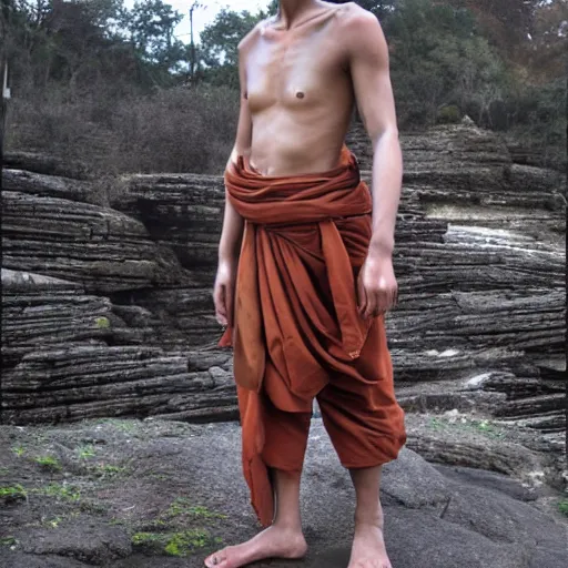 Image similar to a humanoid cyborg monk