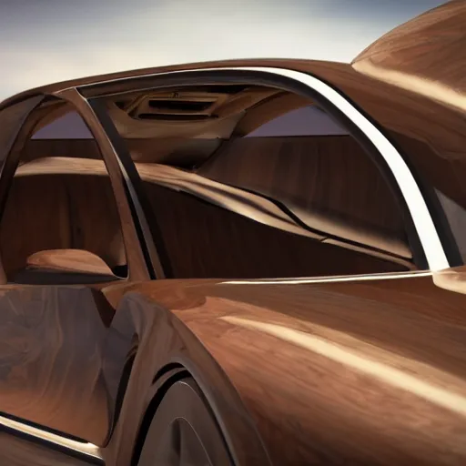 Image similar to Elon Musk is driving a wooden car, 4k, Unreal 5, Octane render, Hyperrealistic, Exquisite detail