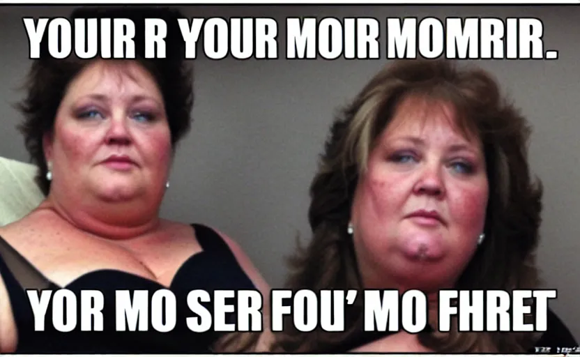 Image similar to your mom is so fat that...