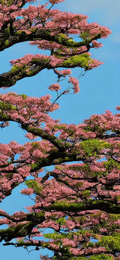 Image similar to “ a portrait photo of tyrannosaurus at a sakura tree, side shot, by shunji dodo, 8 k resolution, high quality ”