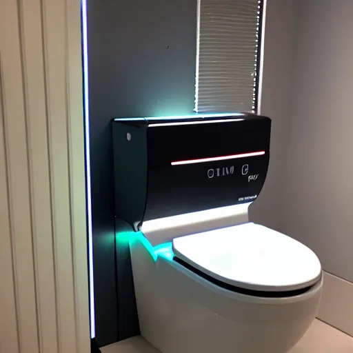 Prompt: gaming toilet with RTX and LED RGB lighting