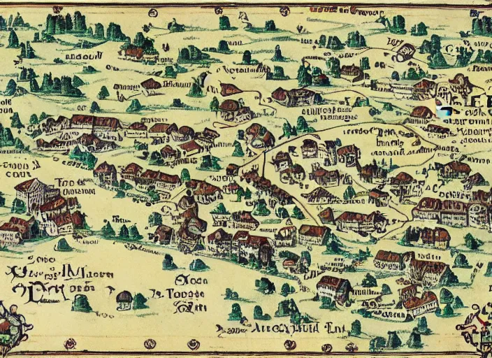 Image similar to the town of yelm, medieval map