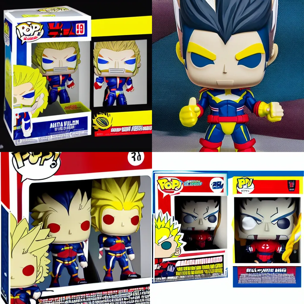 Prompt: Figura All Might My Hero Academia Soft Vinyl pop!