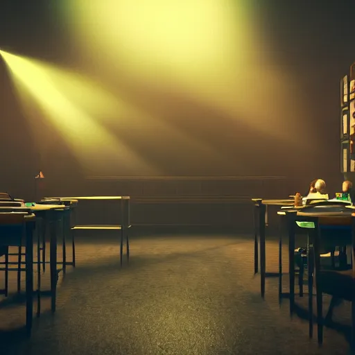 Image similar to pub quiz at the end of the universe, dramatic lighting, action, octane render, hyperrealistic