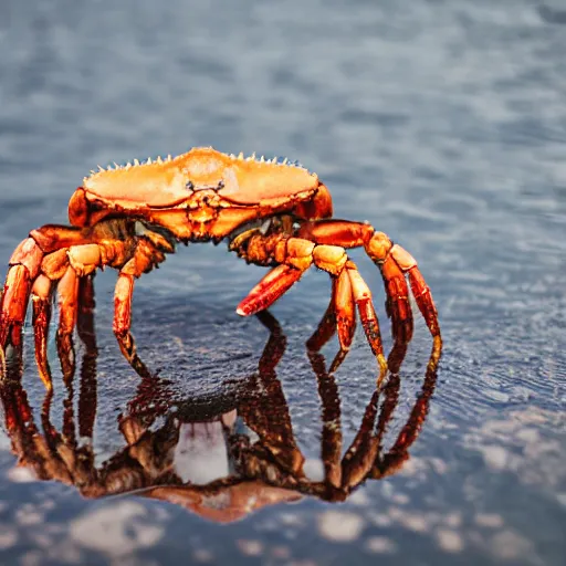 Prompt: an elderly man crab hybrid, canon eos r 3, f / 1. 4, iso 2 0 0, 1 / 1 6 0 s, 8 k, raw, unedited, symmetrical balance, in - frame