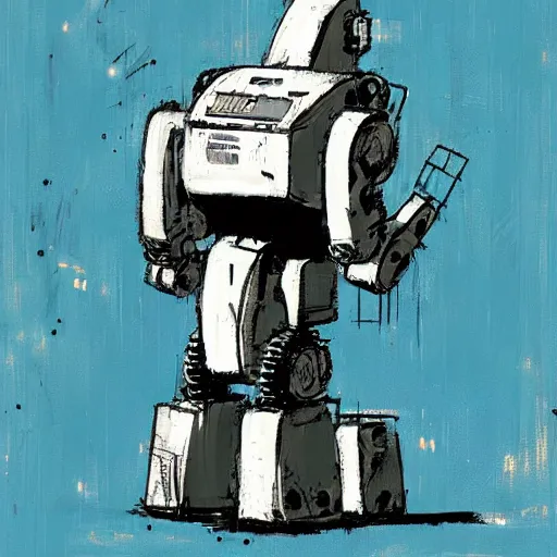 Image similar to robot by ashley wood