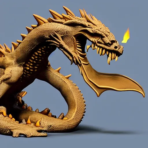 Prompt: “fire breathing dragon made from clay, detailed, unreal engine”