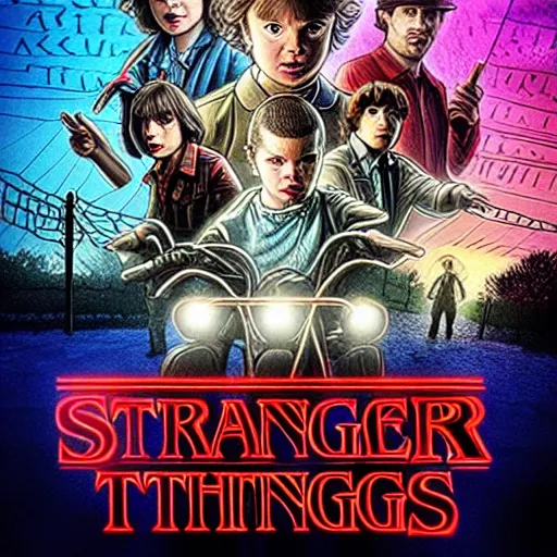 Prompt: Stranger Things Eleven Season 3