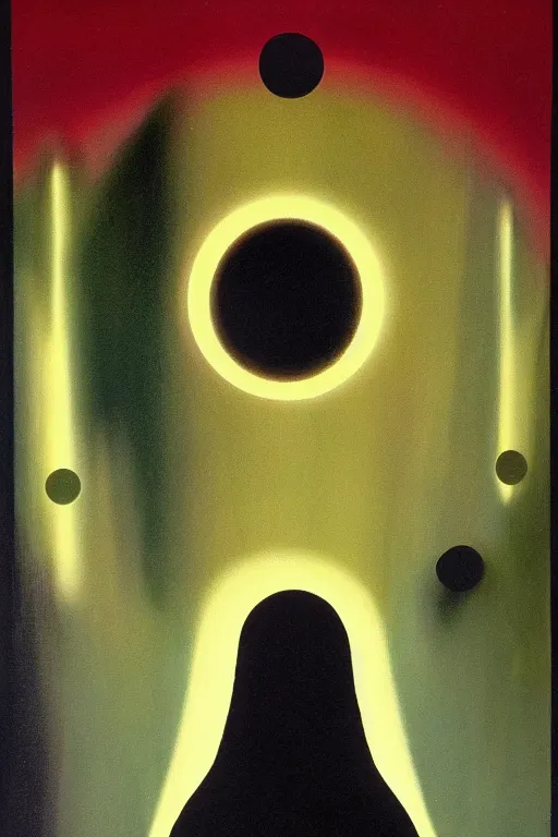 Prompt: Priestess of the Void of the Black Hole by Karel Thole, oil on canvas,