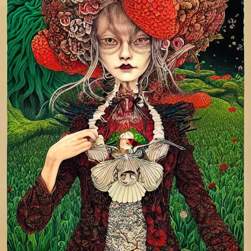 Prompt: portrait painted in jacek yerka style drawn by vania zouravliov and takato yamamoto, inspired by grimm's fairy tales, intricate acrylic gouache painting, high detail, sharp high detail, artstation