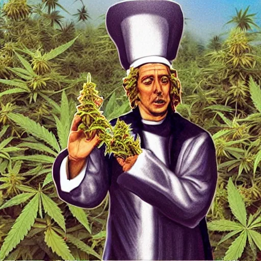 Prompt: Castor Troy as the cannabis pope