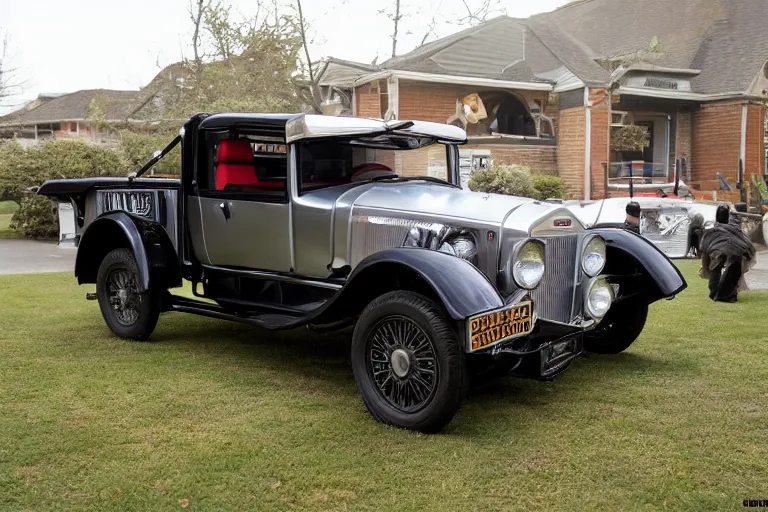 Prompt: pickup truck 1 9 2 2 delorean