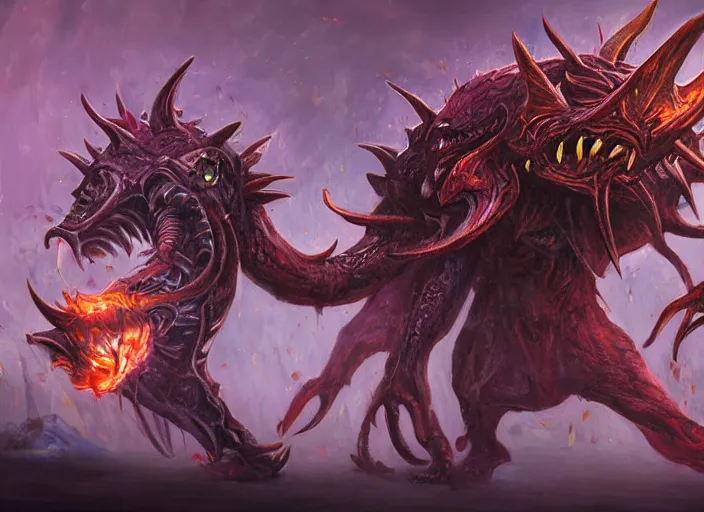 Image similar to artwork of cho'gath by denning guy