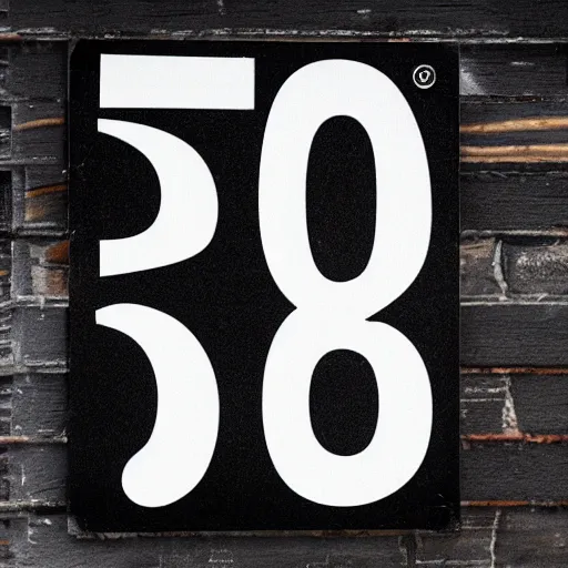 Image similar to A sign with black text that reads Number 9