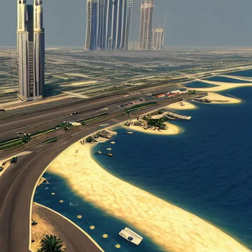 Image similar to gta : dubai, picturesque