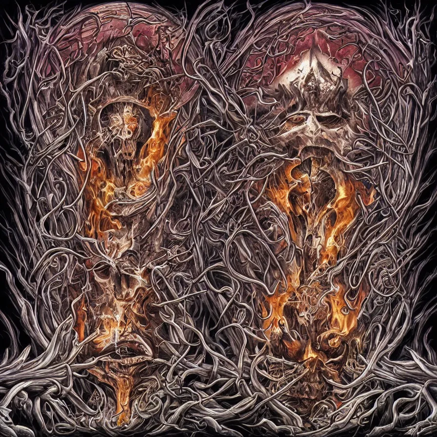 Image similar to metal album cover art by axel hermann, alex grey and andreas marschall