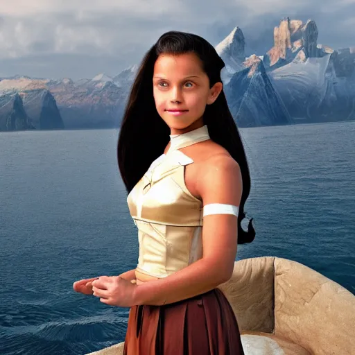 Image similar to photo of real life Katara from Avatar