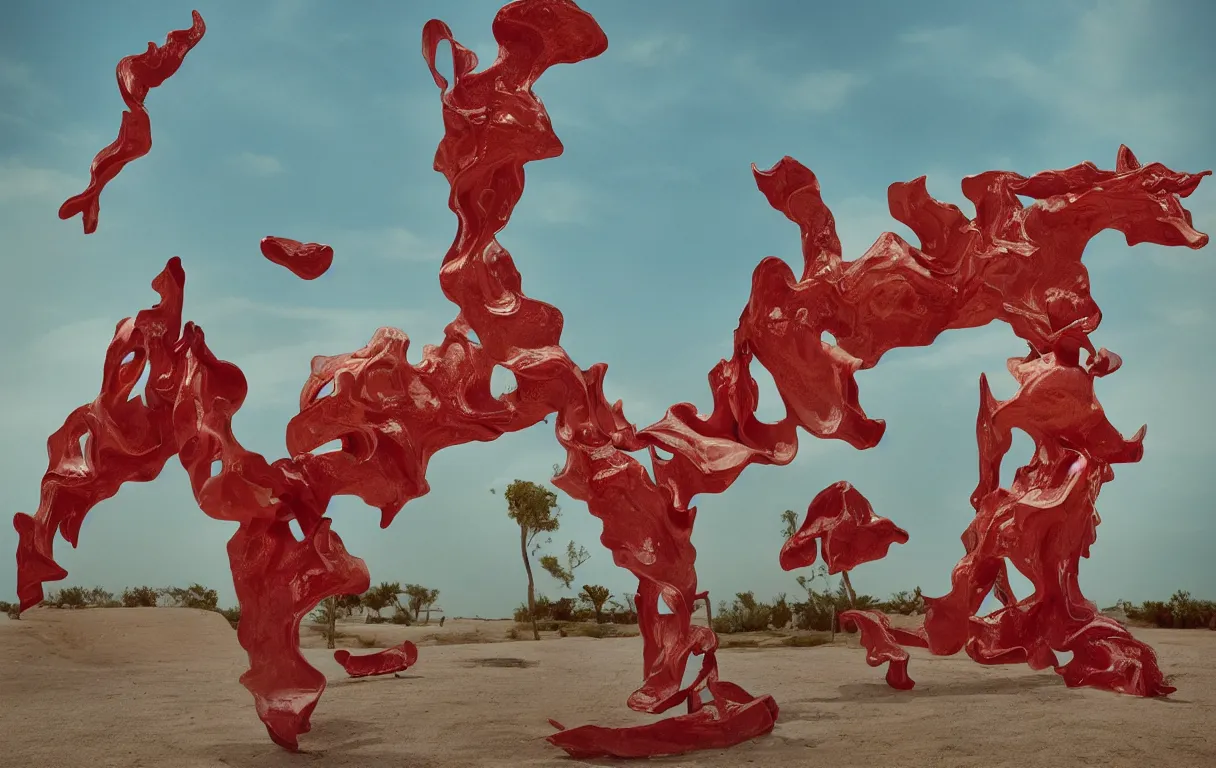 Image similar to a cowboy turning into blooms by slim aarons, by zhang kechun, by lynda benglis. tropical sea slugs, angular sharp tractor tires. complementary colors. warm soft volumetric dramatic light. national geographic. 8 k, rendered in octane, smooth gradients. sculpture by antonio canova. red accents.