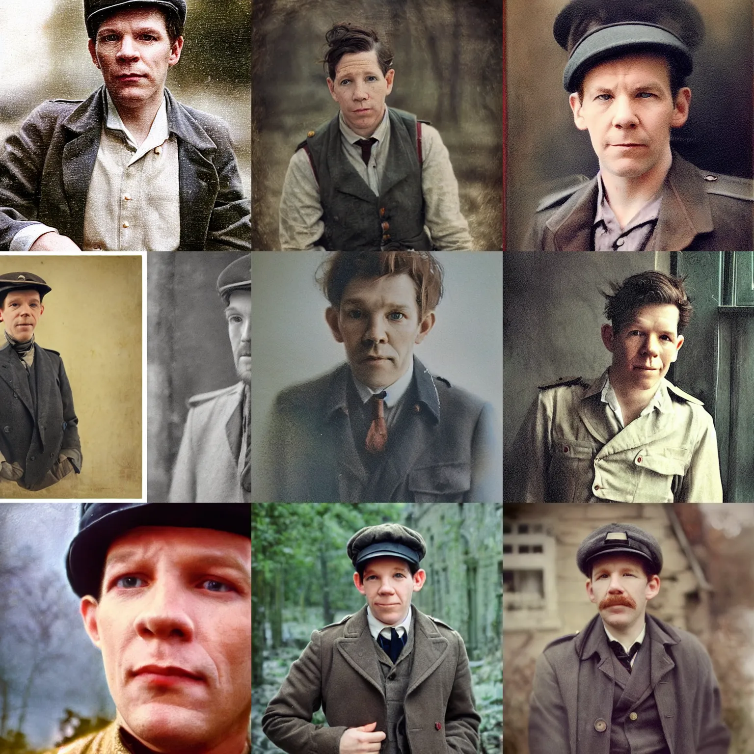 Prompt: thirtysomething years old lee evans as a ( ( ( sad ) ) ), dreamy, nice, quirky eastern european 1 9 th century postman. detailed soft focus natural lights, portrait by anastasia pollard