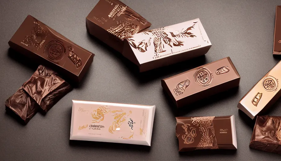 Image similar to a packaging design for a luxury chocolate bar