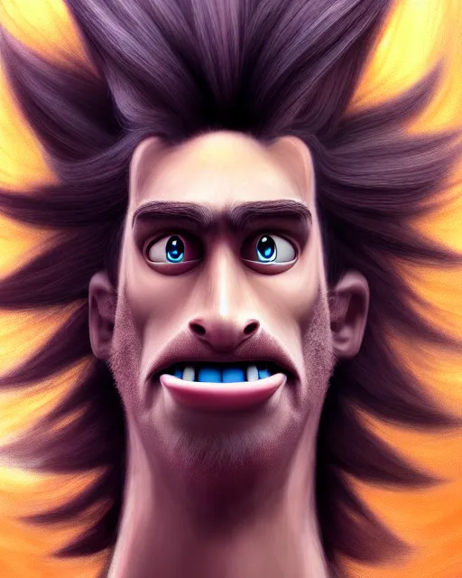 Image similar to hair monster, portrait, highly detailed, deep focus, gritty, digital painting, smooth, sharp focus, illustration, ultra realistic, 8 k, art by don bluth