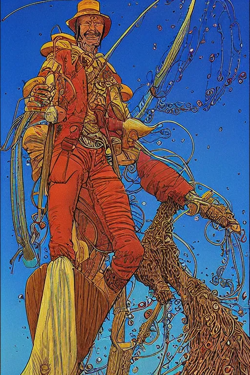 Image similar to artwork by jean giraud