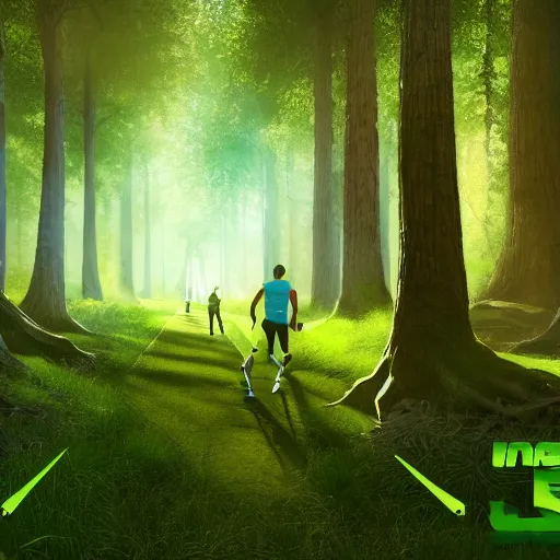 Prompt: sporty guy in acid-green sneakers, runs alone through a forest of giants with trees reaching into space, fantasy artwork, very beautiful scenery, hd, hdr, ue5, ue6, unreal engine 5, cinematic 4k wallpaper, 8k, ultra detailed, high resolution, artstation, award winning,