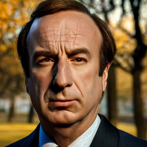 Image similar to saul goodman portrait picture by yousuf karsh, golden hour, realistic, body shot, sharp focus, 8 k high definition, insanely detailed, intricate, elegant, cherry blossoms