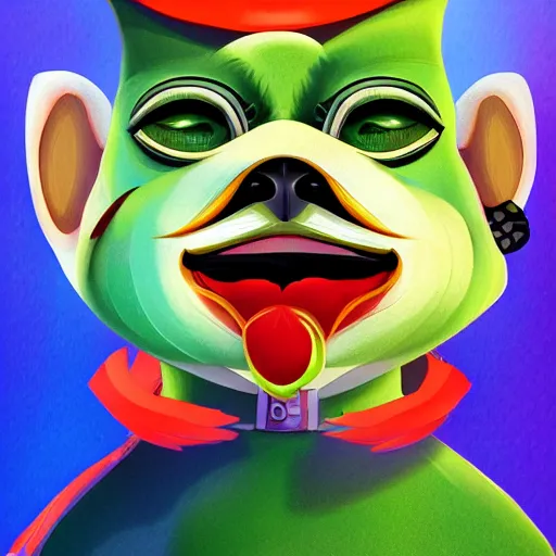 Image similar to pepe casino delaer, gambling, casino, detalied, artstation