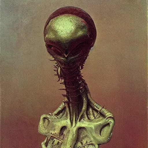 Image similar to alien by ilya repin