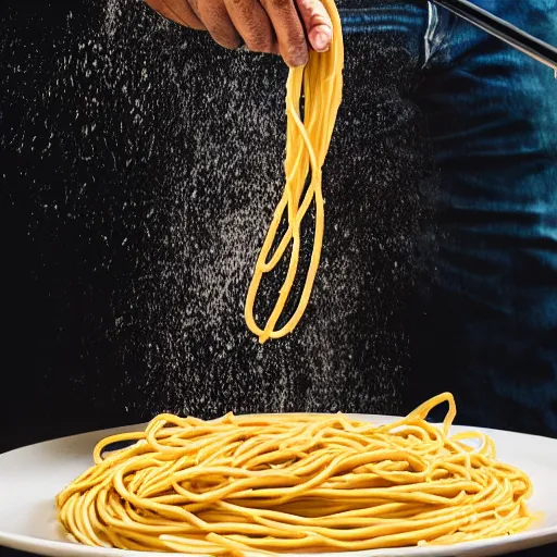 photo of man using a lasso made of spaghetti | Stable Diffusion | OpenArt