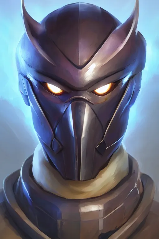 Image similar to epic mask helmet robot ninja portrait stylized as fornite style game design fanart by concept artist gervasio canda, behance hd by jesper ejsing, by rhads, makoto shinkai and lois van baarle, ilya kuvshinov, rossdraws global illumination radiating a glowing aura global illumination ray tracing hdr render in unreal engine 5