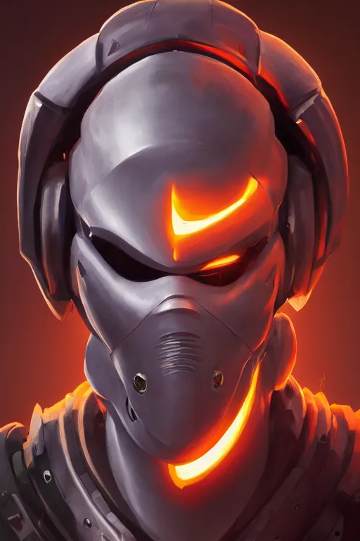 Image similar to epic mask helmet robot ninja portrait stylized as fornite style game design fanart by concept artist gervasio canda, behance hd by jesper ejsing, by rhads, makoto shinkai and lois van baarle, ilya kuvshinov, rossdraws global illumination radiating a glowing aura global illumination ray tracing hdr render in unreal engine 5