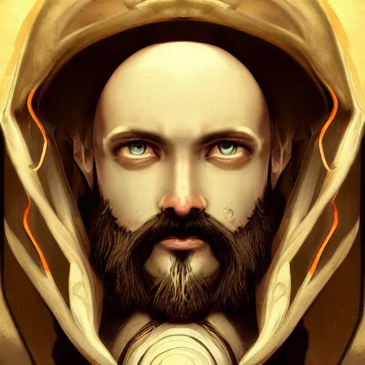 Prompt: bard fantasy, symmetrical beautiful, portrait, trending on artstation