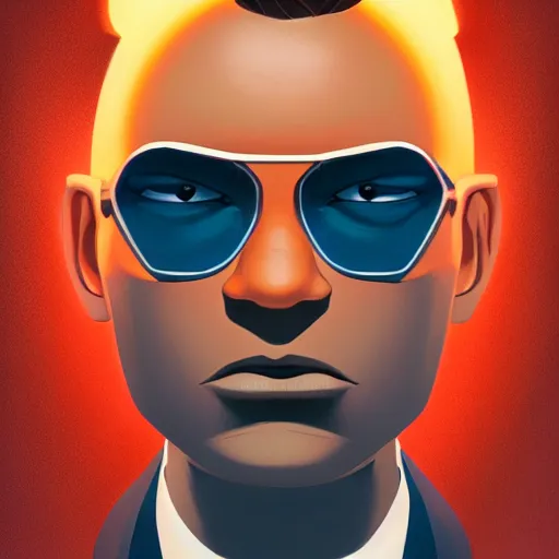 Prompt: face icon minimalist agent 0 0 7, loftis, cory behance hd by jesper ejsing, by rhads, makoto shinkai and lois van baarle, ilya kuvshinov, rossdraws global illumination