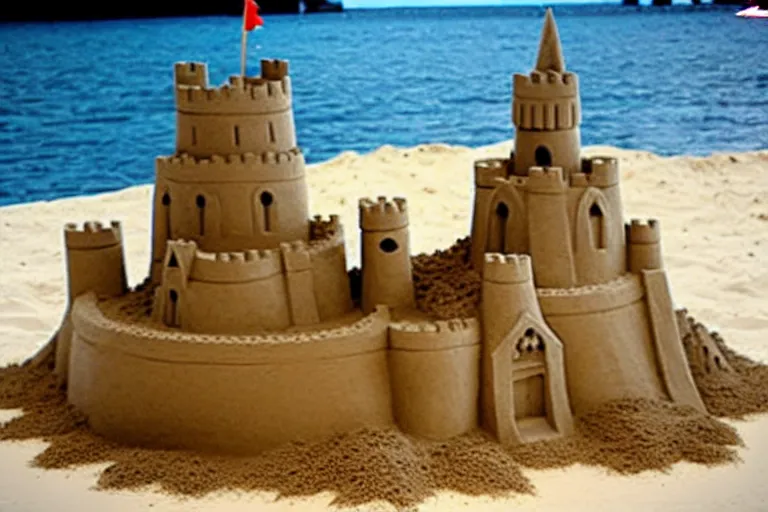 Image similar to a completed sand castle