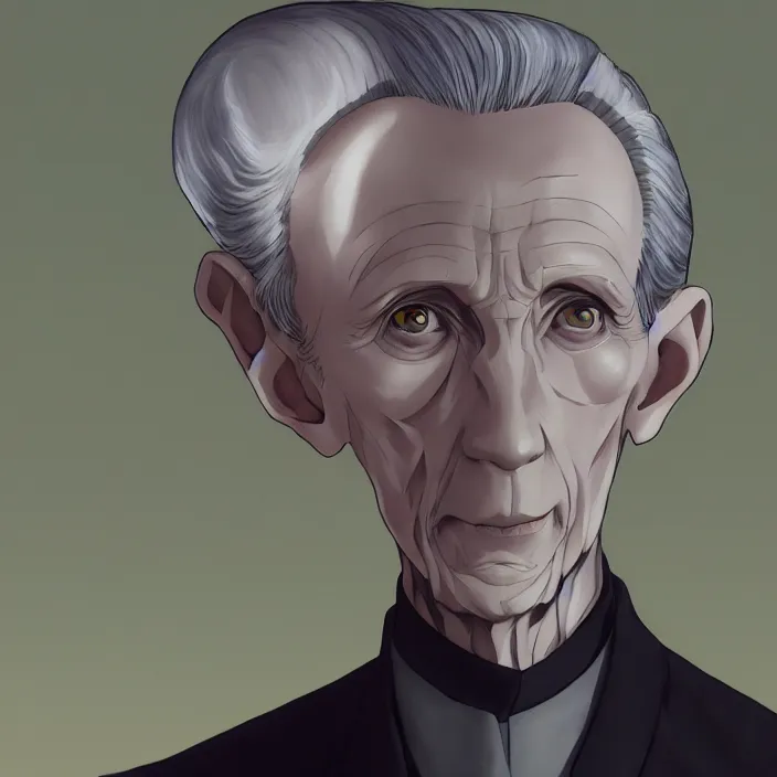 Image similar to portrait of the grand moff tarkin, anime fantasy illustration by tomoyuki yamasaki, kyoto studio, madhouse, ufotable, comixwave films, trending on artstation