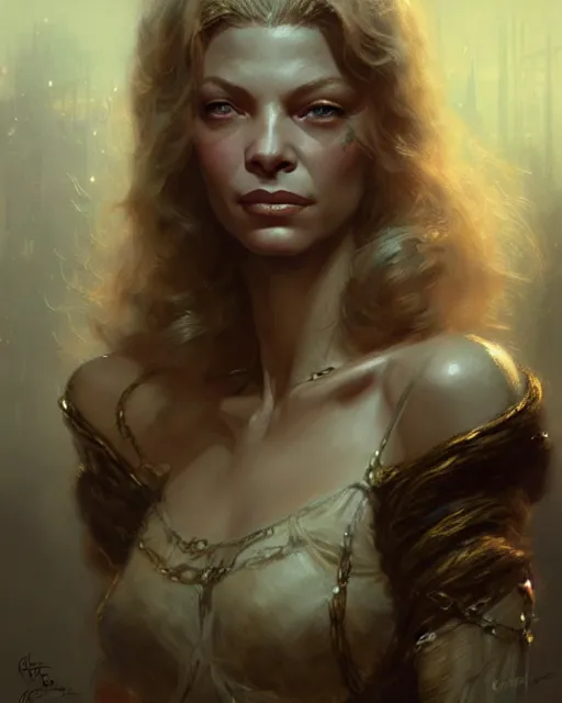 Image similar to gorgeous young lauren bacall, fantasy character portrait, ultra realistic, concept art, intricate details, highly detailed by greg rutkowski, gaston bussiere, craig mullins, simon bisley